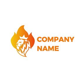 Entertainment Logo Fortnite Fire Lion logo design