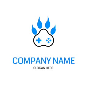 Animal Logo Fortnite Gamepad Paw logo design