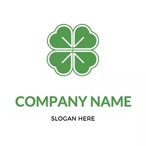 幸運草 Logo Four Leaf Clover Shamrock logo design