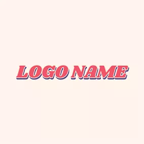 Facebook Logo Fruity Pink Font Stylish logo design