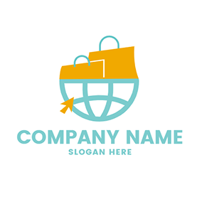 Online Logo Global Bag Online Shopping logo design