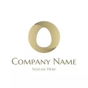 Delicious Logo Golden Circle and White Egg logo design