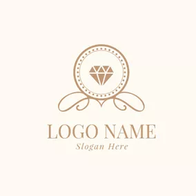 Decoration Logo Golden Diamond Mirror logo design
