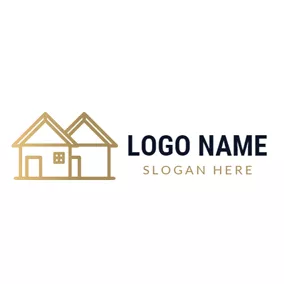 Logótipo De Engenheiro Golden House and Letter M logo design