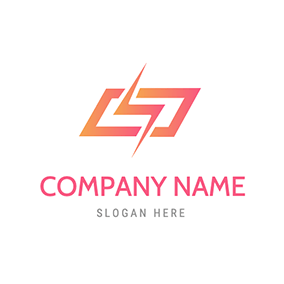 矩形 Logo Gradient Rectangle Shape Flash logo design