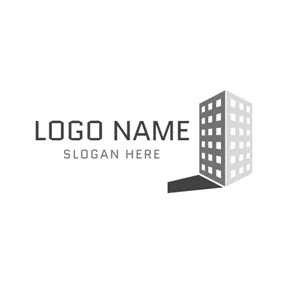 Logótipo De Agente Gray and White Mansion logo design