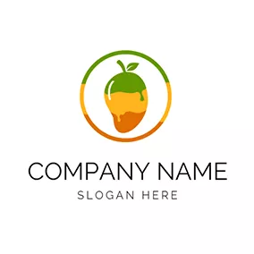 Soda Logo Green and Brown Mango logo design