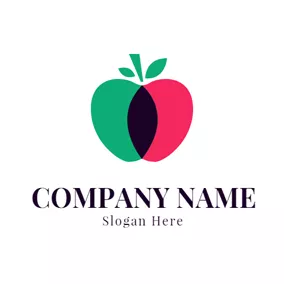 Cola Logo Green and Red Apple logo design