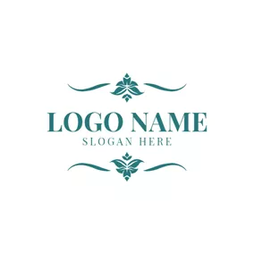 Holiday & Special Occasion Logo Green Decoration and Flower logo design