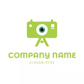 图片logo Green Holder and Camera logo design