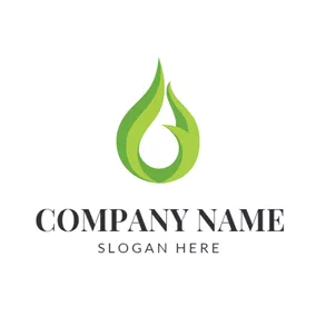 Agency Logo Green Oil Drop logo design