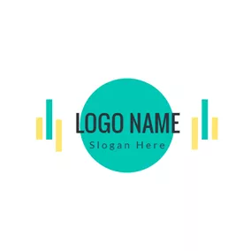 Agency Logo Green Rectangle and Circle logo design