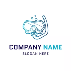 Graphic Logo Green Scuba Diving Label logo design