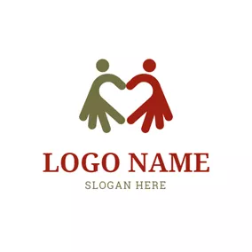 Friendship Logo Hand and Abstract Family logo design