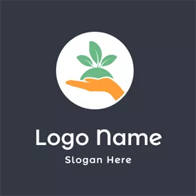 Black Logo Hand and Fresh Fruit logo design