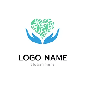 和平logo Hand and Leaves logo design