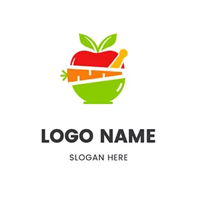栄養　ロゴ Healthy Food logo design
