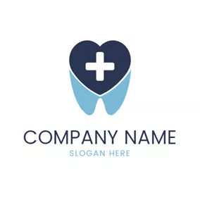 Dentist Logo Heart and Dental Clinic logo design