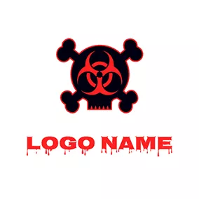 Gangster Logo Horrific Skeleton Toxic Logo logo design