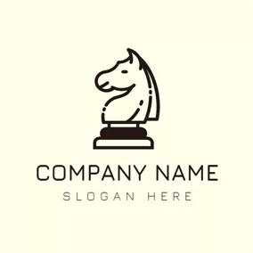 馬Logo Horse Head Sculpture logo design