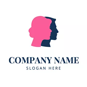 Equal Logo Human Head Outline Gender logo design