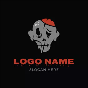 Dangerous Logo Human Skeleton and Zombie logo design