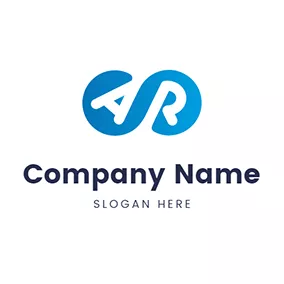 無限ロゴ Infinite Simple Letter A R logo design