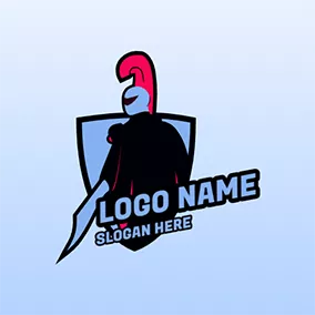Logotipo De Ejército Knight and Shield logo design