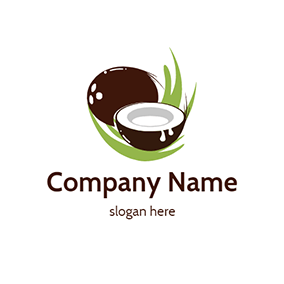 Blatt Logo Leaf Delicious Coconut Milk logo design