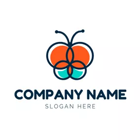 Logotipo Lindo Line and Cute Butterfly logo design