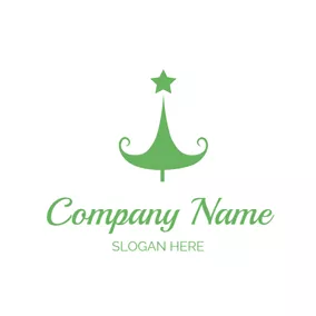 星のロゴ Little Star and Christmas Tree logo design