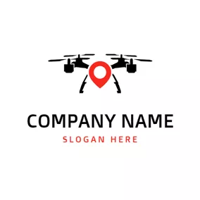Air Logo Location Shape and Drone logo design