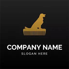 Logo Du Chien Lovely Dog Comb Dog Grooming logo design