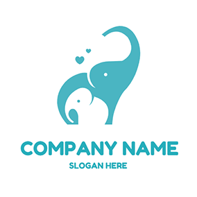 Logótipo Elefante Lovely Elephant Sign Mom logo design