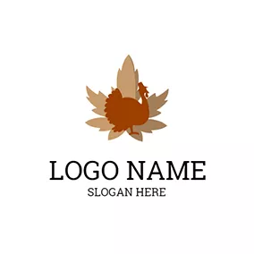 Logotipo De Hoja Maple Leaf and Turkey logo design
