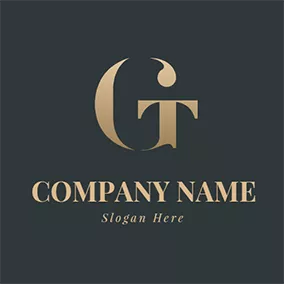 Gloss Logo Metal Gradient and Simple Letter G T logo design