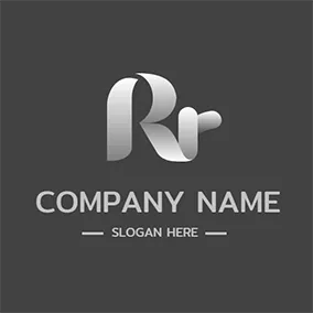 Gloss Logo Metal Paper Folding Letter R R logo design