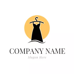 Black Logo Modern Black Formal Dress logo design