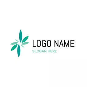 Nature Logo Modern Leaves Weed logo design