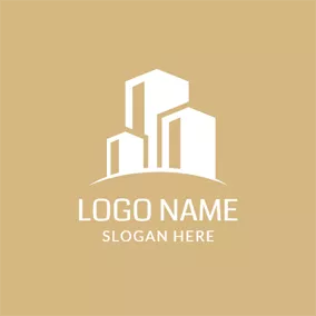 Logotipo De Negocio Modern White Skyscraper logo design
