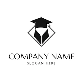 Classroom Logo Mortarboard and Abstract Gown logo design
