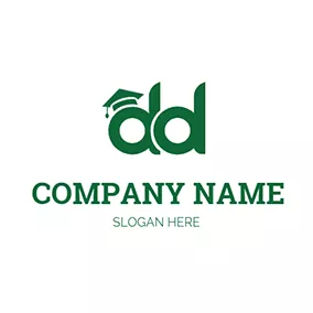 Dロゴ Mortarboard and Letter D D logo design