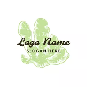 Fresh Logo Natural Herb Ginger logo design