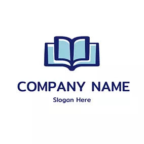 Logo Du Livre Open Book Simple Literature logo design