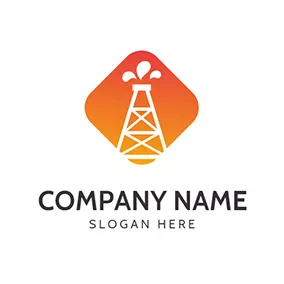 ディーゼルのロゴ Orange and White Petroleum Icon logo design