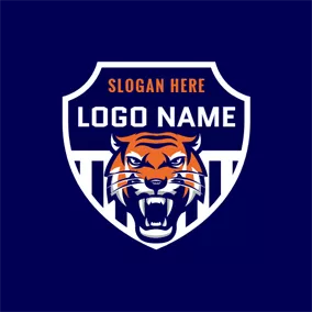 Logotipo De Tigre Orange Roaring Tiger logo design