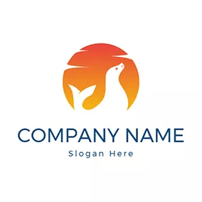 Sonnen Logo Orange Sun and White Seal logo design