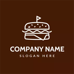 Diseños de logotipos de hamburguesas gratis | Creador de logotipos DesignEvo