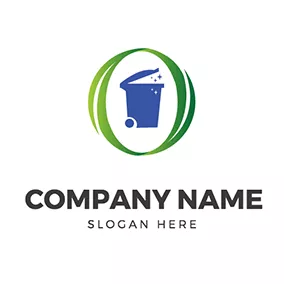 リーフロゴ Oval Leaf Clean Bin logo design