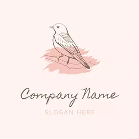 Drawing Logo Pastel Bird logo design